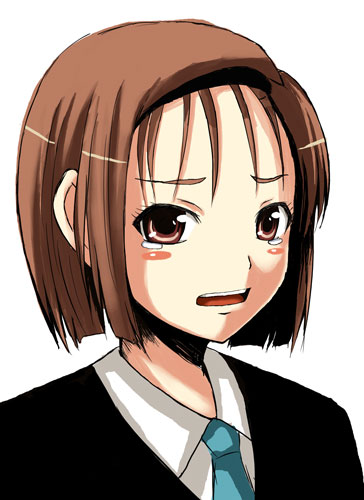 chiko (kanhogo), miyazawa yukino, kareshi kanojo no jijou, lowres, 1990s (style), 1girl, brown hair, female focus, retro artstyle, solo, tears