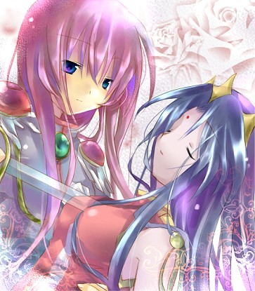 jin rikuri, himemiya anthy, tenjou utena, shoujo kakumei utena, lowres, 1990s (style), flower, rose, sword, weapon, white flower, white rose