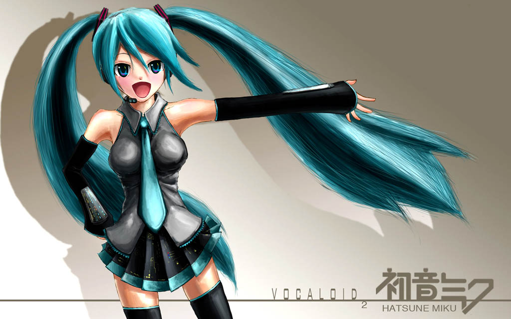 hatsune miku, vocaloid, 1girl, aqua hair, female focus, long hair, solo, twintails, very long hair