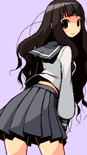 shirono, itoshiki rin, sayonara zetsubou sensei, tagme, 00s, looking back, oekaki, solo