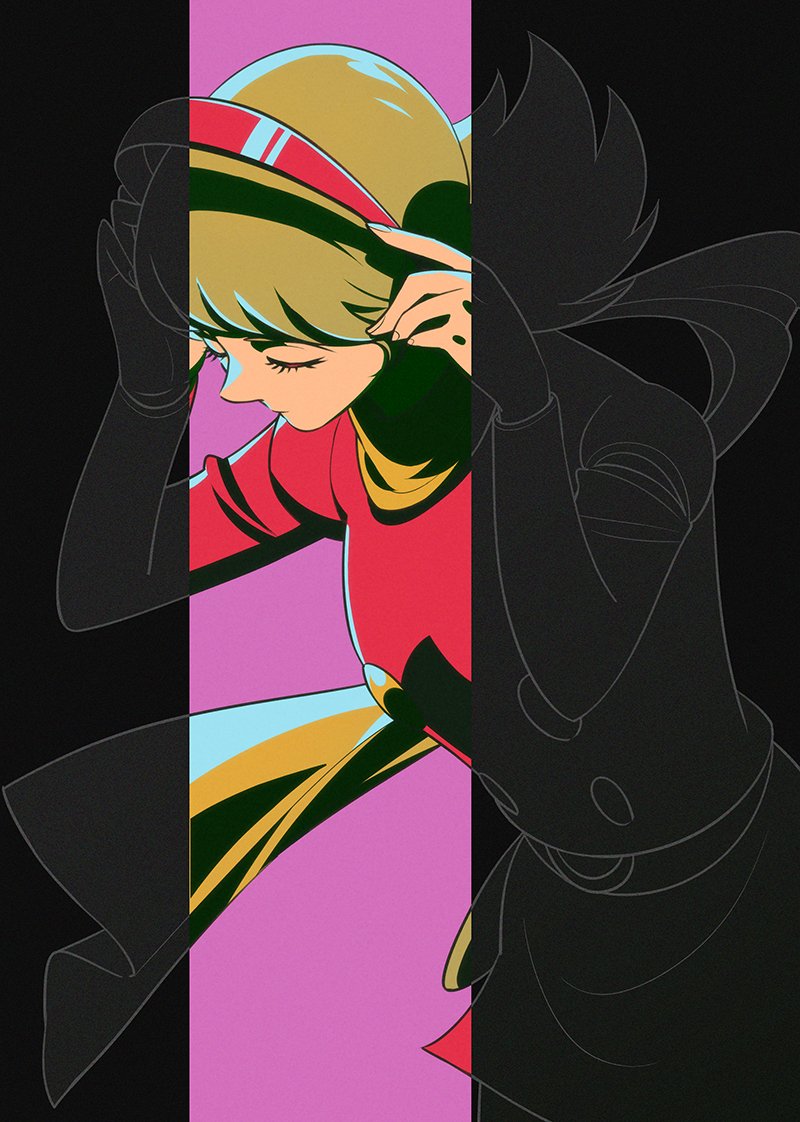 sorges, francoise arnoul, cyborg 009, 1girl, belt, blonde hair, closed mouth, hairband, long hair, red hairband, scarf, skirt, solo, yellow scarf