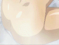 ukitsu (ikkitousen), ikkitousen, ikkitousen dragon destiny, animated, animated gif, lowres, 00s, ass, breasts, dark skin, large breasts, nipples, onsen