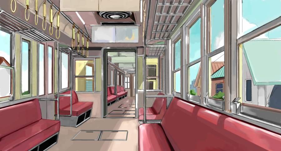 tagme, indoors, no humans, scenery, train, train interior, vanishing point