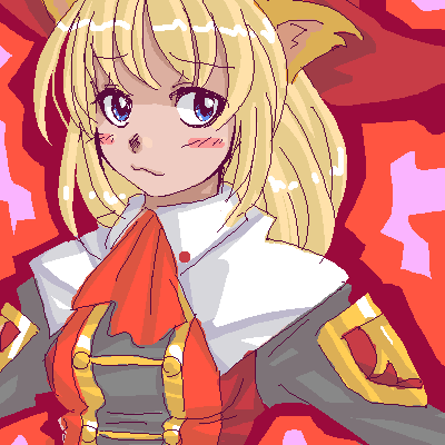 mithra (ff11), red mage (final fantasy), final fantasy, final fantasy xi, lowres, 00s, 1girl, female focus, oekaki, solo