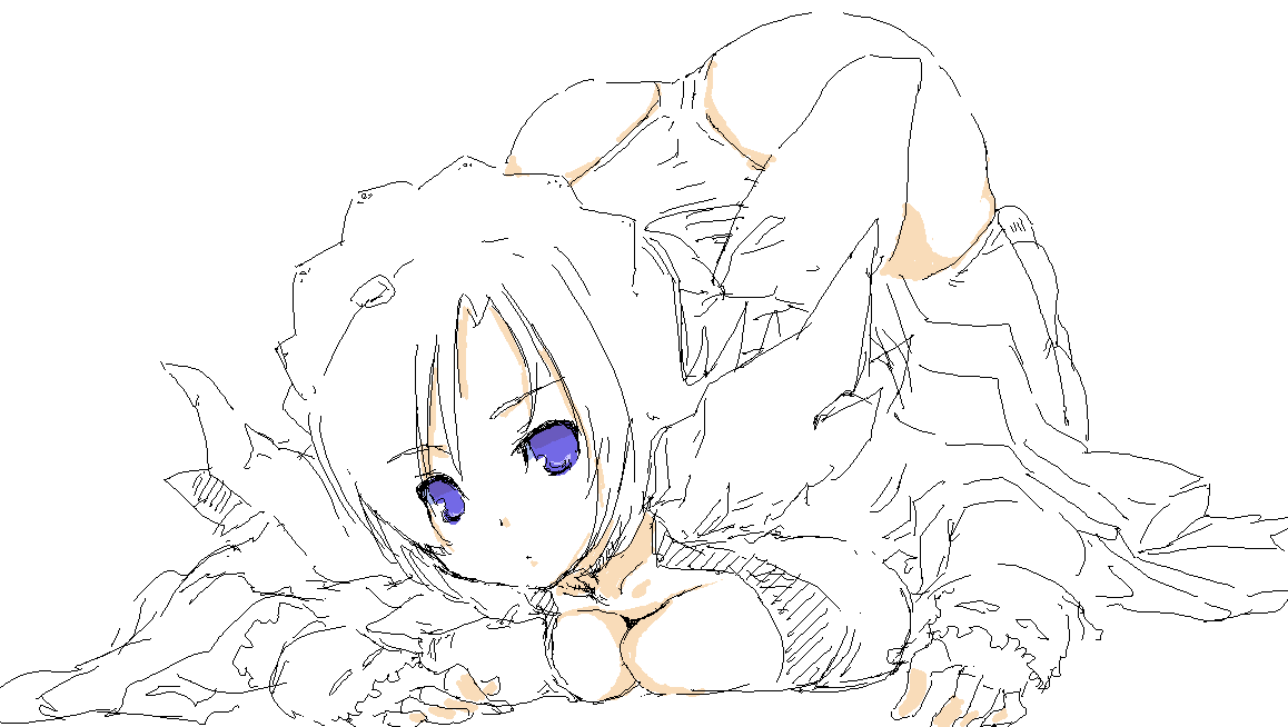 iroha (samurai spirits), samurai spirits, tagme, 1girl, female focus, oekaki, sketch, solo