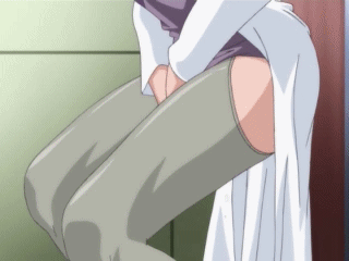 minase yukiko, bible black, bible black only, animated, animated gif, lowres, 00s, 1girl, bouncing breasts, breasts, covered erect nipples, fingering, huge breasts, lab coat, masturbation, qvga, sweat, thighhighs