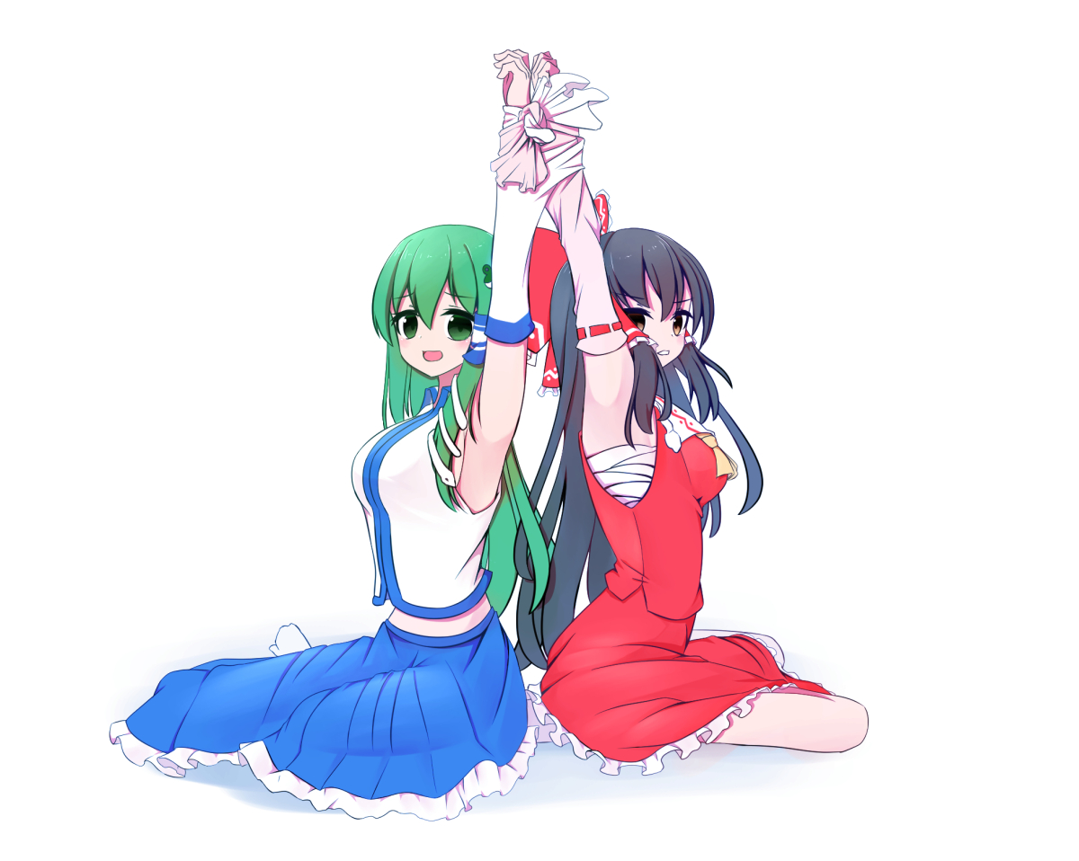 hakurei reimu, kochiya sanae, touhou, tagme, misumi (misumiill)