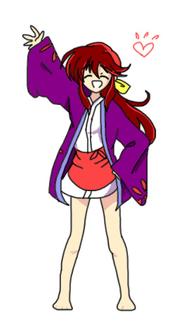 kotohime (touhou), phantasmagoria of dim.dream, touhou, touhou (pc-98), lowres, 1girl, female focus, ponytail, red hair, solo