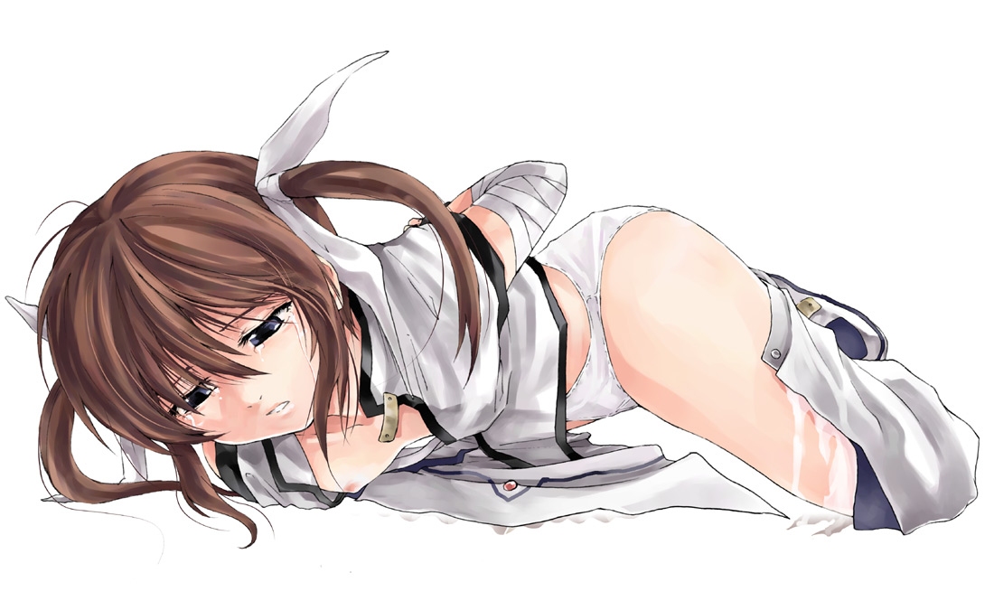 raid slash, takamachi nanoha, lyrical nanoha, mahou shoujo lyrical nanoha, mahou shoujo lyrical nanoha strikers, 00s, nipples, panties, solo, underwear