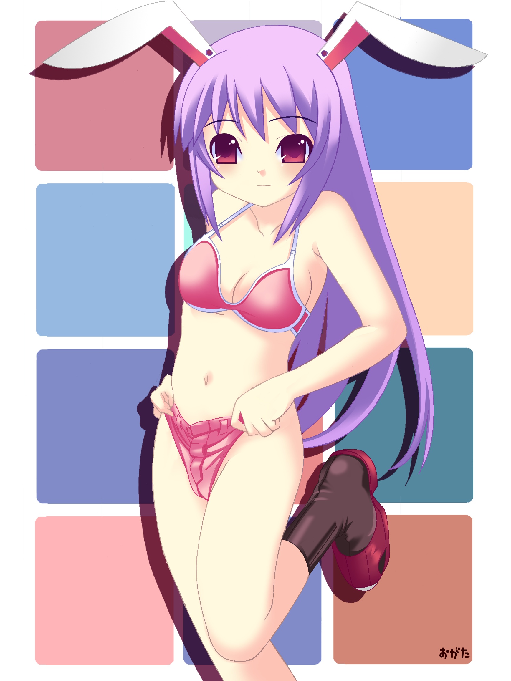 reisen udongein inaba, touhou, highres, 1girl, animal ears, bikini, breasts, female focus, rabbit ears, solo, swimsuit