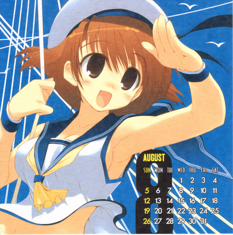 amazuyu tatsuki, wanda (wonder festival), wonder festival, 00s, 1girl, 2007, calendar, female focus, sailor, solo