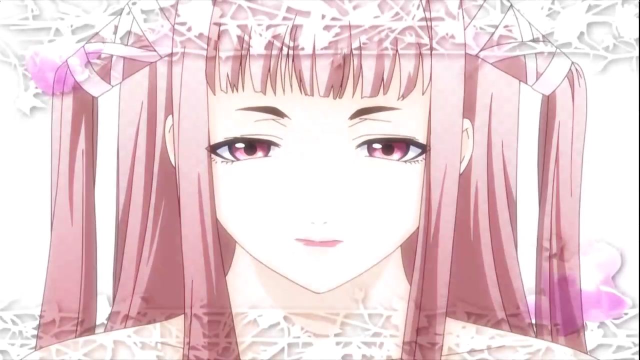 toujou ruby, rosario+vampire, anime screenshot, non-web source, 00s, 1girl, female focus, portrait, solo, twintails, two side up, white background