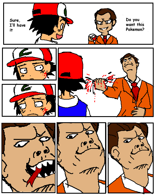ash ketchum, sakaki (pokemon), nintendo, pokemon, pokemon (anime), card crusher (meme)