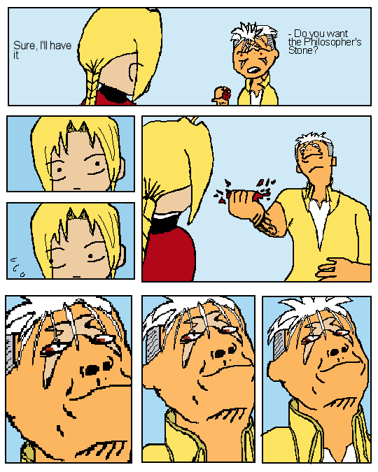 edward elric, fullmetal alchemist, 2boys, card crusher (meme), multiple boys, scar