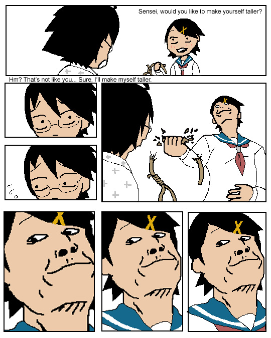 fuura kafuka, itoshiki nozomu, sayonara zetsubou sensei, card crusher (meme), noose