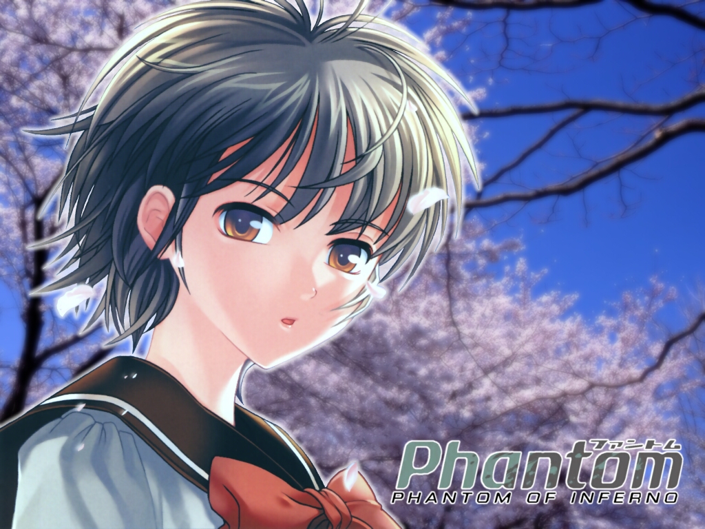 ein (phantom of inferno), nitroplus, phantom of inferno, tagme, school uniform, serafuku, solo