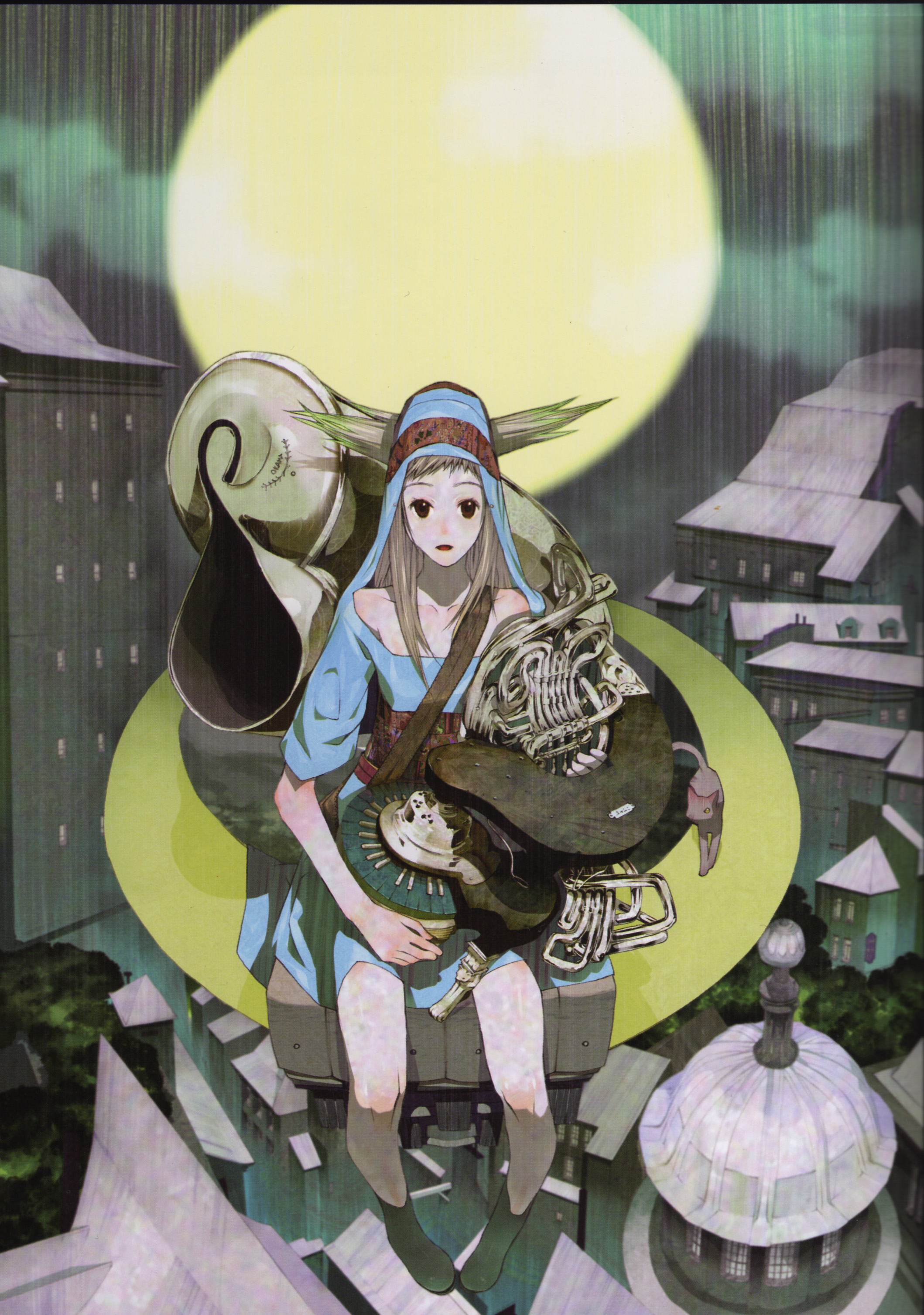 okama, absurdres, highres, tagme, 1girl, female focus, instrument, solo