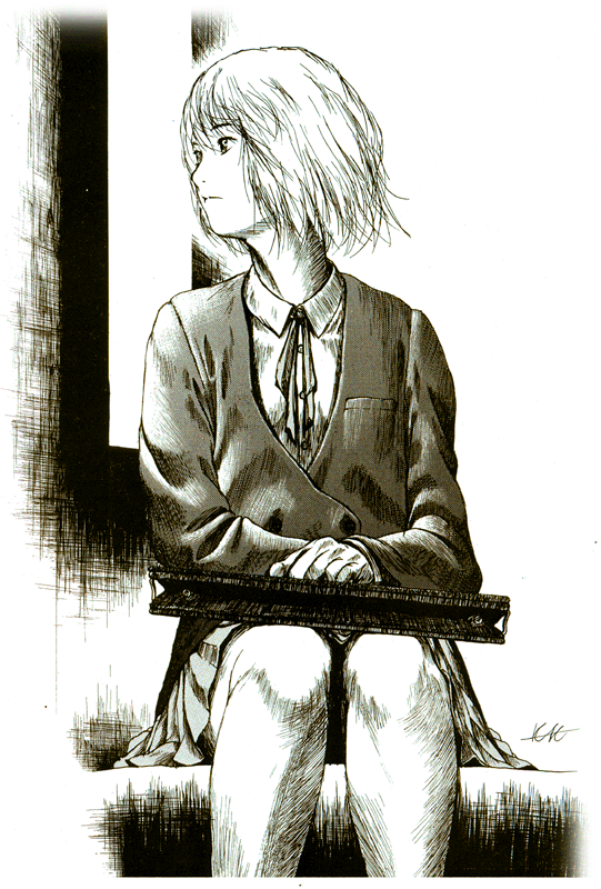 reise, original, tagme, monochrome, school uniform, serafuku, sketch, solo
