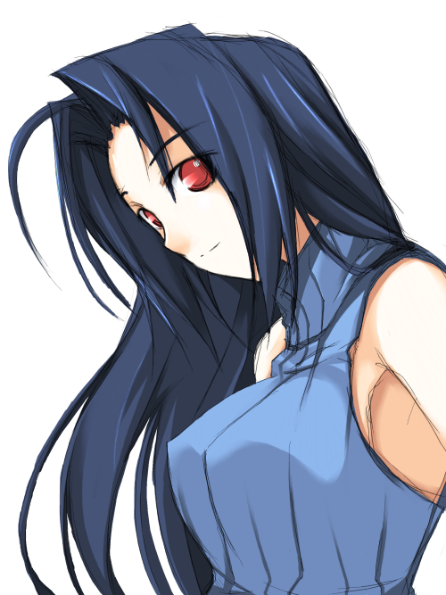 ribi, miura azusa, idolmaster, idolmaster (classic), idolmaster 1, 00s, bare shoulders, sleeveless, sleeveless turtleneck, solo, turtleneck