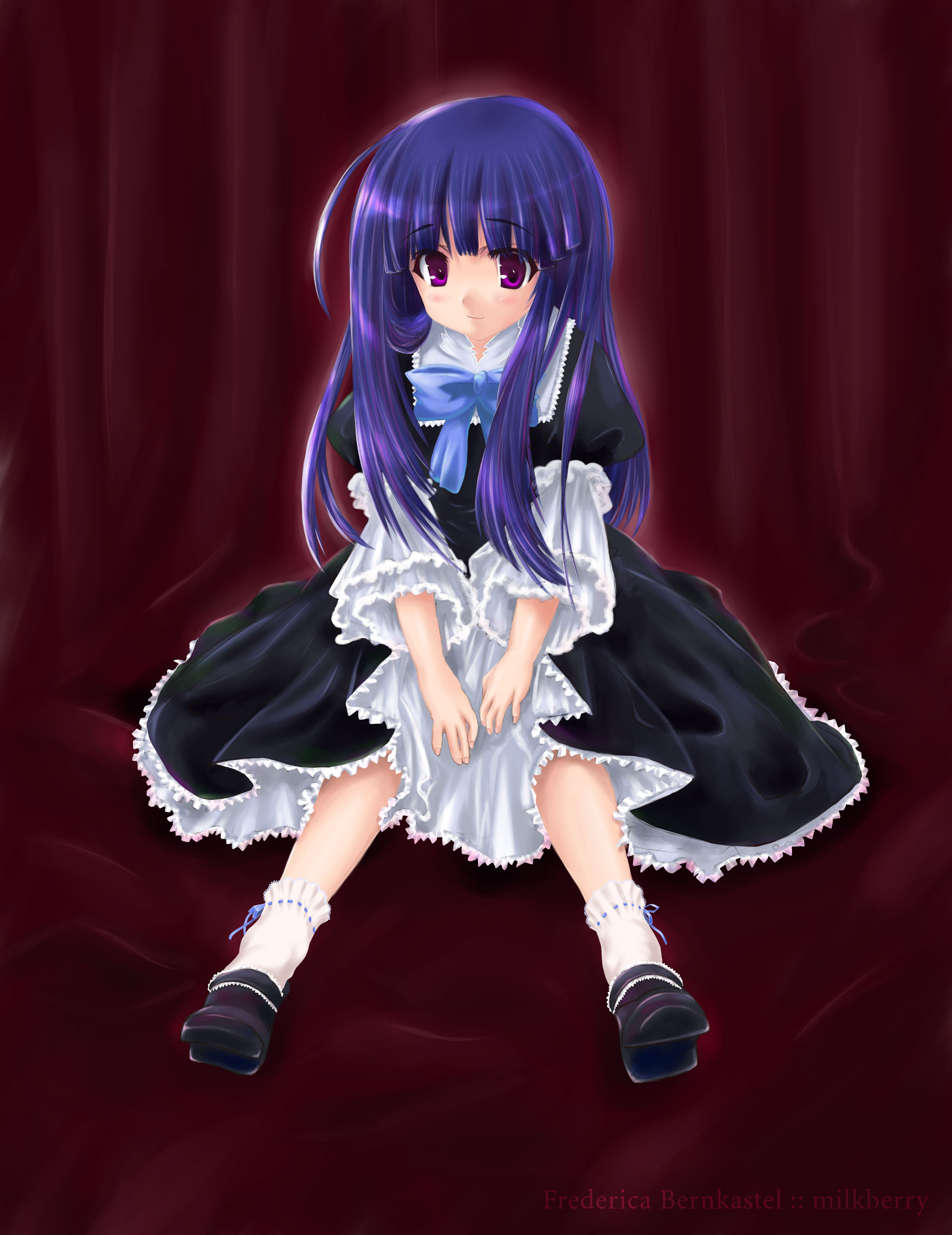 kisaragi miyu, frederica bernkastel, umineko no naku koro ni, absurdres, highres, 00s, 1girl, female focus, full body, solo