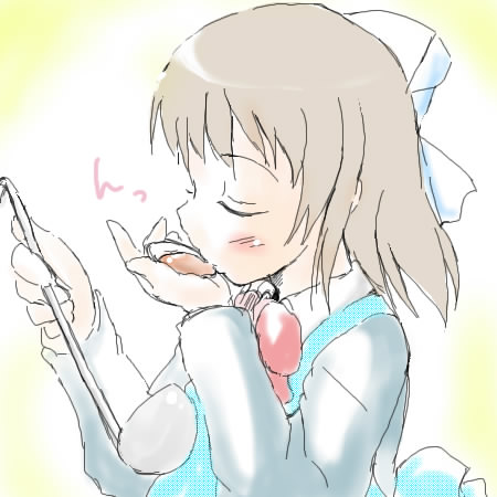 kojima tsuma, amatsuka hotaru, baby princess, lowres, 10s, cooking, drinking, ladle, solo