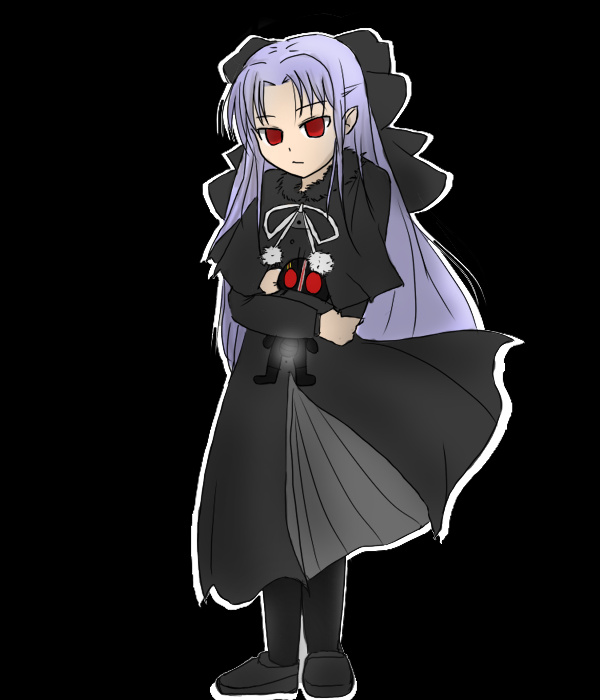 len (tsukihime), melty blood, tsukihime, type-moon, 00s, 1girl, bad anatomy, blue hair, dark, female focus, pointy ears, poorly drawn, red eyes, solo