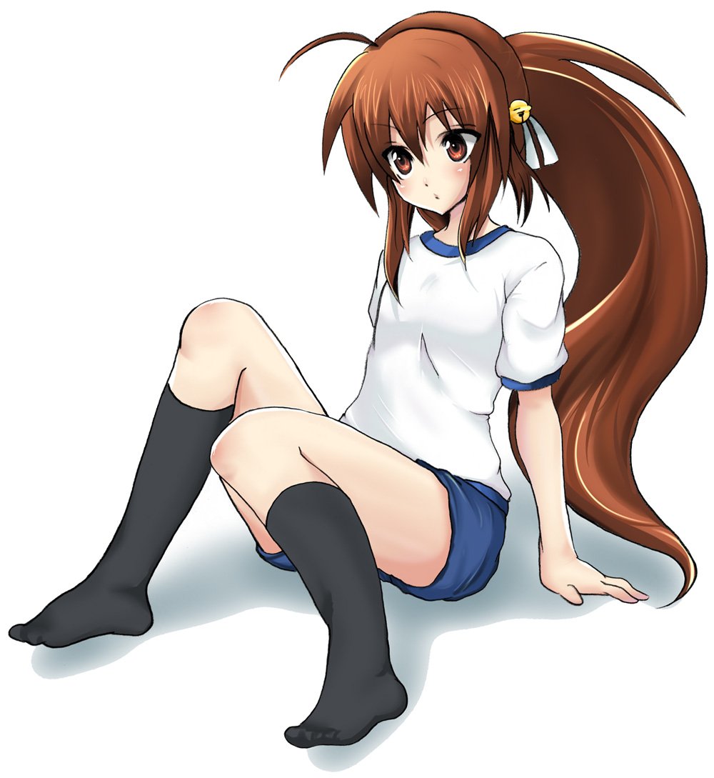 masayu, natsume rin, little busters!, tagme, buruma, gym uniform, socks, solo