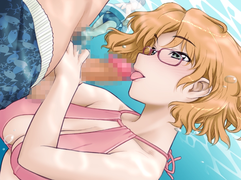 kiriyama taichi, amagi manami, sweet home, game cg, 1boy, 2girls, animal print, ass, bikini, blonde hair, blue male swimwear, blue swim trunks, blush, breasts, bubble, censored, cleavage, clothed sex, clothes pull, day, dutch angle, erection, fellatio, fish print, from side, glasses, grey eyes, halterneck, handjob, innertube, large breasts, licking, male pubic hair, male swimwear, male swimwear pull, mosaic censoring, multiple girls, one-piece swimsuit, oral, orange hair, parted bangs, penis, pink-framed eyewear, pink bikini, print male swimwear, print swim trunks, print swimsuit, pubic hair, public indecency, public nudity, red-framed eyewear, school swimsuit, short hair, shorts, shorts pull, sideboob, solo focus, stealth handjob, stealth sex, swim ring, swim trunks, swim trunks pull, swimsuit, testicles, tongue, tongue out, underwater, underwater sex, wavy hair