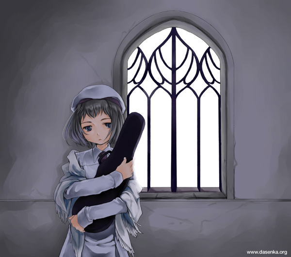 kurafuji sachi, tagme, 1girl, female focus, instrument, short hair, solo, violin, window