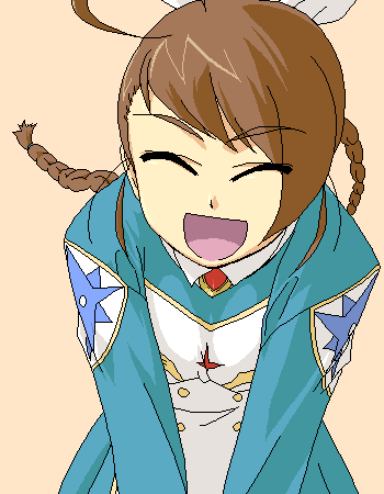 katakata un, arika yumemiya, my-otome, lowres, 00s, 1girl, braid, female focus, meister otome uniform, oekaki, solo