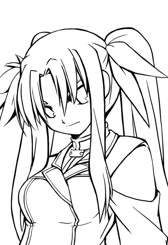 fate testarossa, fate testarossa (impulse form), lyrical nanoha, mahou shoujo lyrical nanoha, mahou shoujo lyrical nanoha strikers, uniform, 00s, 1girl, breasts, closed mouth, female focus, greyscale, head tilt, long hair, long sleeves, looking at viewer, monochrome, sidelocks, simple background, solo, twintails, uppercut, very long hair, white background