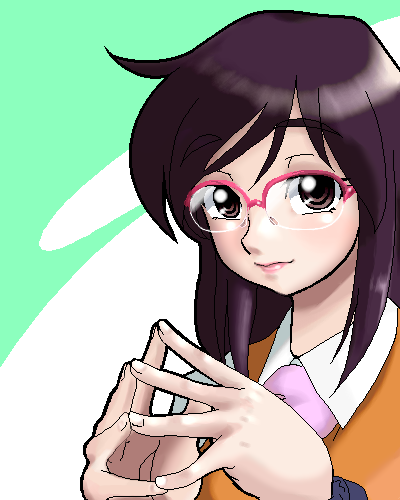 lowres, tagme, 1girl, female focus, glasses, oekaki, solo