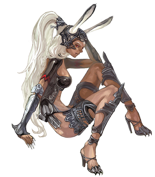 kima, fran (ff12), final fantasy, final fantasy xii, 00s, 1girl, animal ears, dark-skinned female, dark skin, female focus, high heels, rabbit ears, red eyes, revealing clothes, shoes, solo, viera, white hair