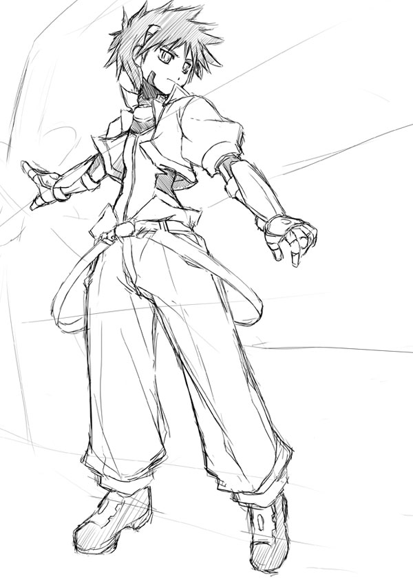 yu lulu (uka), numbers (nanoha), otto (nanoha), lyrical nanoha, mahou shoujo lyrical nanoha, mahou shoujo lyrical nanoha strikers, 00s, 1girl, female focus, greyscale, monochrome, reverse trap, sketch, solo