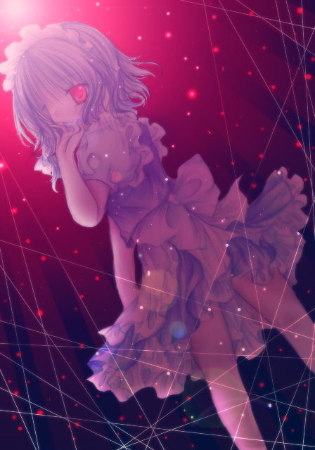 kasuga sunao, izayoi sakuya, touhou, silver hair, 1girl, braid, female focus, short hair, solo, twin braids