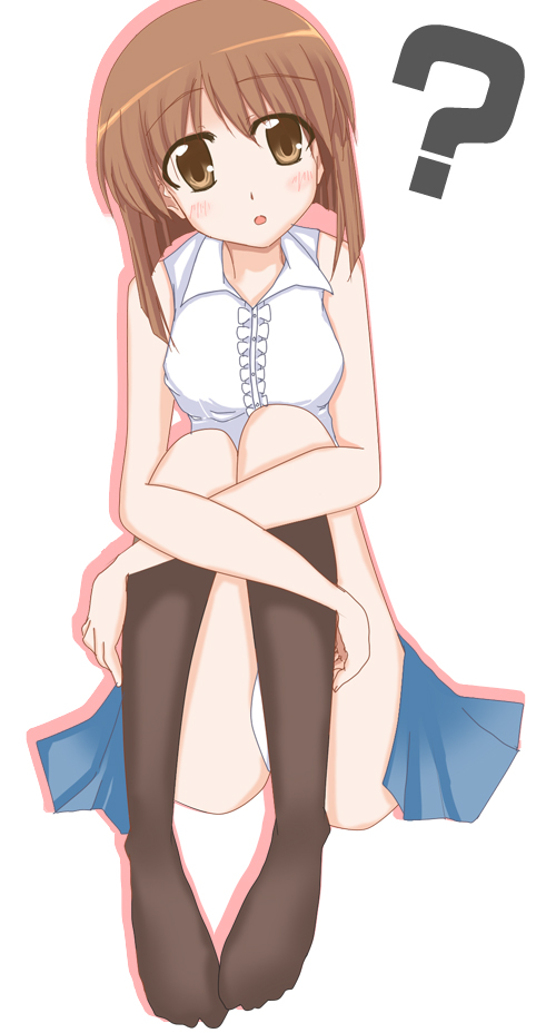 suu (artist), hagiwara yukiho, idolmaster, idolmaster (classic), idolmaster 1, 00s, 1girl, female focus, panties, pantyshot, solo, underwear