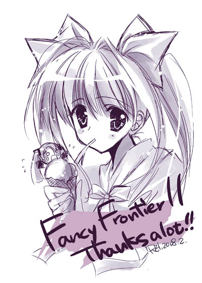 rei (artist), rei (rei's room), hatsune miku, vocaloid, 1girl, female focus, food, ice cream, monochrome, purple theme, solo