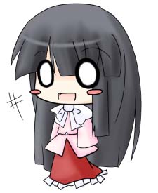 houraisan kaguya, touhou, lowres, 1girl, blush stickers, chibi, female focus, o o, solo