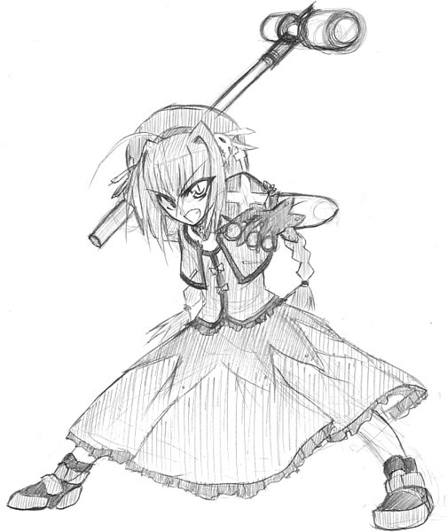 graf eisen, vita (nanoha), lyrical nanoha, mahou shoujo lyrical nanoha, mahou shoujo lyrical nanoha a's, 00s, greyscale, monochrome, sketch, solo