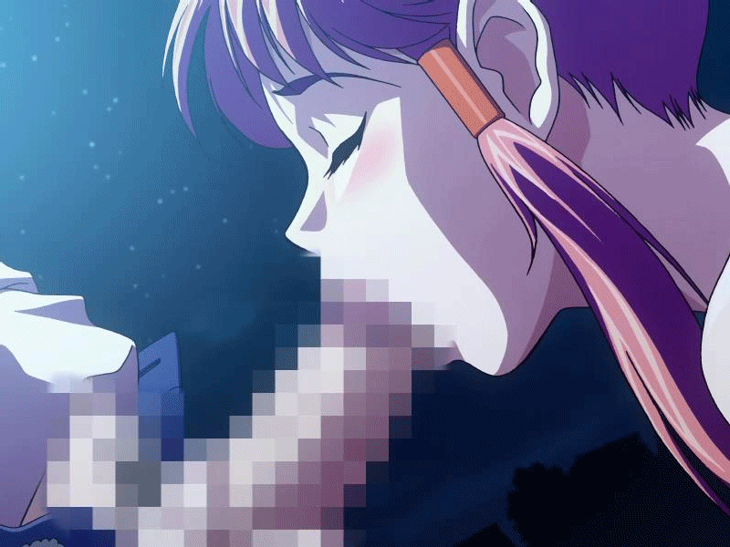 houtani yukitoshi, yoshimori misaki, reversible, animated, animated gif, game cg, 1girl, caressing testicles, censored, closed eyes, deepthroat, fellatio, from side, hair tubes, hetero, mosaic censoring, night, oral, outdoors, penis, pink hair, ponytail, profile, sky, star (symbol), testicles
