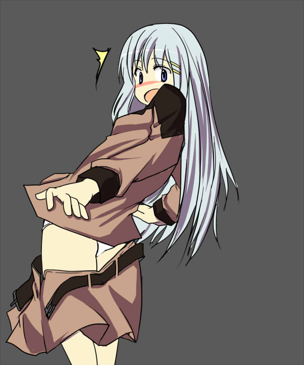 ruku (alicecreation), reinforce zwei, lyrical nanoha, mahou shoujo lyrical nanoha, mahou shoujo lyrical nanoha strikers, 00s, panties, solo, surprised, surprised arms, underwear, undressing