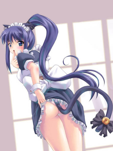 tagme, blue eyes, blue hair, long hair, maid
