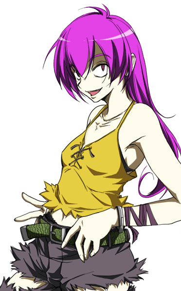 hanafusa itsuki, lulu (blood+), schiff, blood+, 00s, 1girl, aged up, female focus, flat chest, purple eyes, purple hair, solo, vampire
