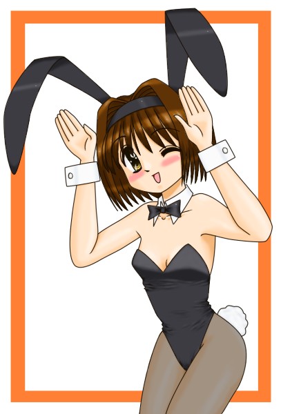 kaho (sister princess), sister princess, 00s, animal ears, fake animal ears, leotard, pantyhose, playboy bunny, rabbit ears, solo