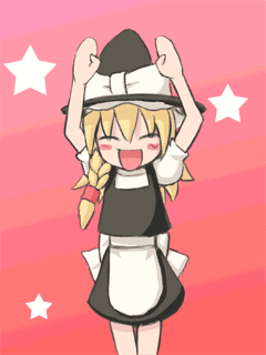 kirisame marisa, touhou, animated, animated gif, lowres, caramelldansen, female focus, qvga, solo