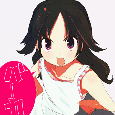 shuzoku fumei, lowres, tagme, 1girl, angry, black hair, female focus, solo