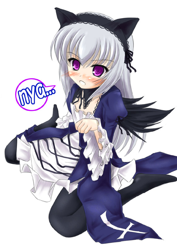 katsuragi niya, suigintou, rozen maiden, tagme, 00s, animal ears, cat ears, solo