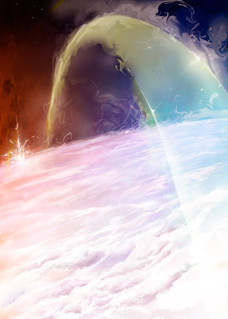 shousan bouzu, tagme, cloud, planet, scenery, space, star (symbol)