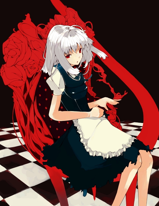 makino (pixiv), izayoi sakuya, touhou, bad id, bad pixiv id, 1girl, female focus, maid, solo