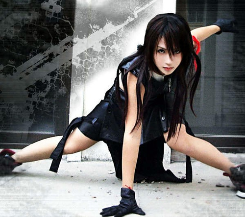 tifa lockhart, final fantasy, final fantasy vii, final fantasy vii advent children, cosplay photo, jpeg artifacts, lowres, photo (medium), asian, cosplay, solo